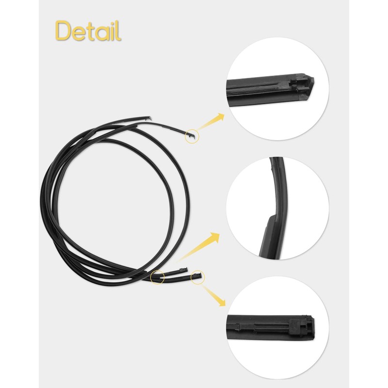 Roof Trim Molding Kit Fit for Toyota Yaris Hatchback 2006-2011,