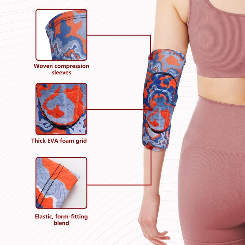 TUOY Elbow Pads Padded Elbow Arm Protection Football Elbow Padding-