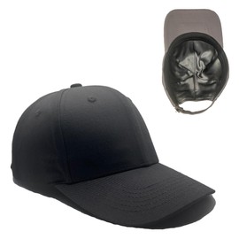 Satin Lined Baseball Cap - Reduce Hairloss (High Crown, Dark Grey)