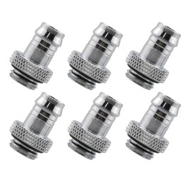 Dracaena.io 12 Pack of G1/4" Thread to 3/8" Barb Fitting for Soft Tubing, PC Water Cooling System Soft Tube Connectors, Silver