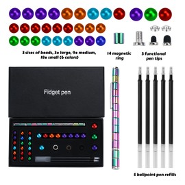 Magnetic Ballpoint Pen, Fidget Pen, Magnetic Pen, Funny Multifunctional Magnetic Pen, Stress Relief Retractable Ballpoint Pen Gift Toy, A Small Gift for Stress Relief (Multi-Colour)