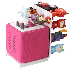 SAELICH L-ShapedCreative Metal Magnetic for Toniebox for Tonie Shelf,Tonies Storage 15-20Pcs for Tonie Figures, Characters, Children's Floating Shelf for Music Box, Charging Station