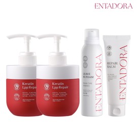 Entadora [Entadora] Keratin LPP Repair Treatment 300ml x 2 + Leave in Foam 200ml + Repair Balm 120ml / [엔타도라] 케라틴 LPP 리페어 트리트먼트 300ml 2개 + 리브인폼 200ml + 리페어밤 120ml