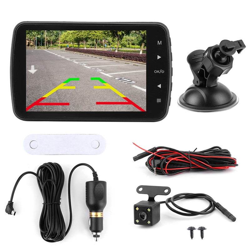 3.5in LCD 1080P Driving Recorder Dual Camera 170° Wide Angle