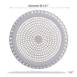 Ultra ShowerRing, The Ultimate Shower Drain Protector/Hair Catcher/Strainer/Snare/Cover (Gray)