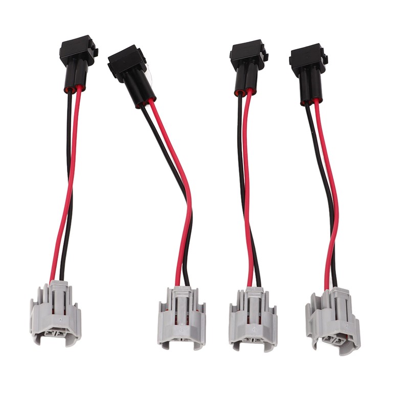 4pcs Fuel Injector Harness Adapter for DENSO Female to EV1