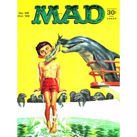 1965 Mad Magazine #98 NEW Metal Sign: Alfred E. Neuman as Flipper the Dolphin