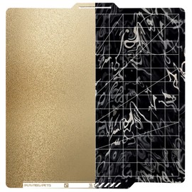 Upgraded Double Sided Build Plate for Bambu Lab X1C/X1/X1E/P1P/P1S/A1 with Identification Code, Smooth Grid PED+Textured PEI Spring Steel Sheet Bed Plate 257x257mm for Bambu Labs