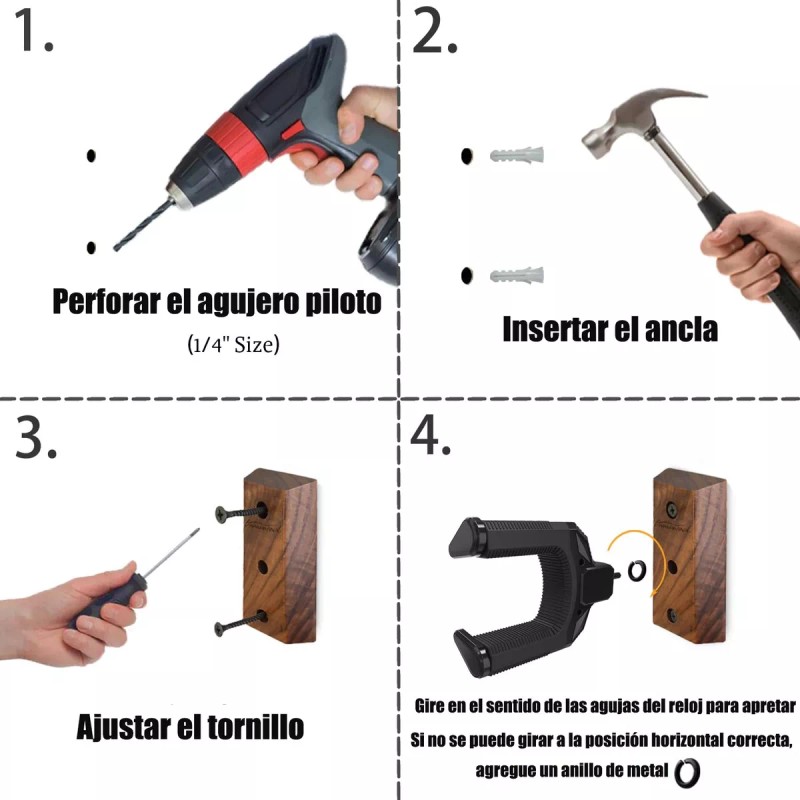 Aqnln Soporte Para Colgar Listones De Pared, Gancho Para Guitarra