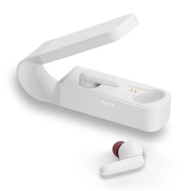 Hama Bluetooth Kopfhörer "Spirit Pocket" (In Ear Kopfhörer mit Mikrofon, True Wireless Earbuds mit Ladestation, besonders leicht, Laufzeit 30h, kabellose Kopfhörer mit Sprachsteuerung) weiß