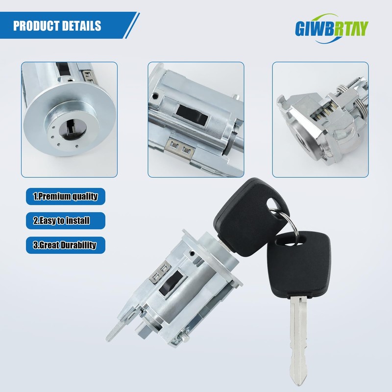 Aftermarket Ignition Lock Cylinder & Driver Door Lock Cylinder Set