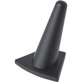 Plymor Black Rubber Ring Finger Display Single on Triangle Base, 2" W x 1.6" D x 2.125" H (Pack of 12)