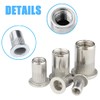 BESTYCHAO 120pcs Aluminum Rivet Nut Flat Head Threaded Insert Rivet