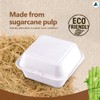 Nationwide Paper Takeaway Bagasse Sugarcane Burger Box (50)