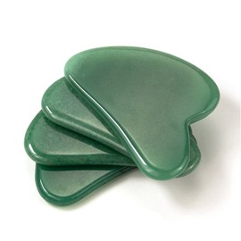 Ladeukoi Natural Green Aventurine Gua Sha Massage Tool for Body Skin Facial, Crystal Scraping Board for SPA Acupuncture Therapy Trigger Point Treatment