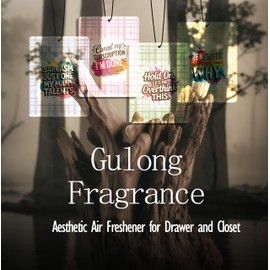 Forest Charger 4PCS Funny Quote Car Air Freshener - Colorful Plaid Design Hanging Fragrance for Cars, Closet, Drawer, Books - Long Lasting Scent - Trendy Auto Accessories Deco