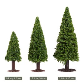 WINOMO 15pcs Cedar Trees Model Model Green Plant Landscape Plant Green Plant Landscape Plant for DIY Craft