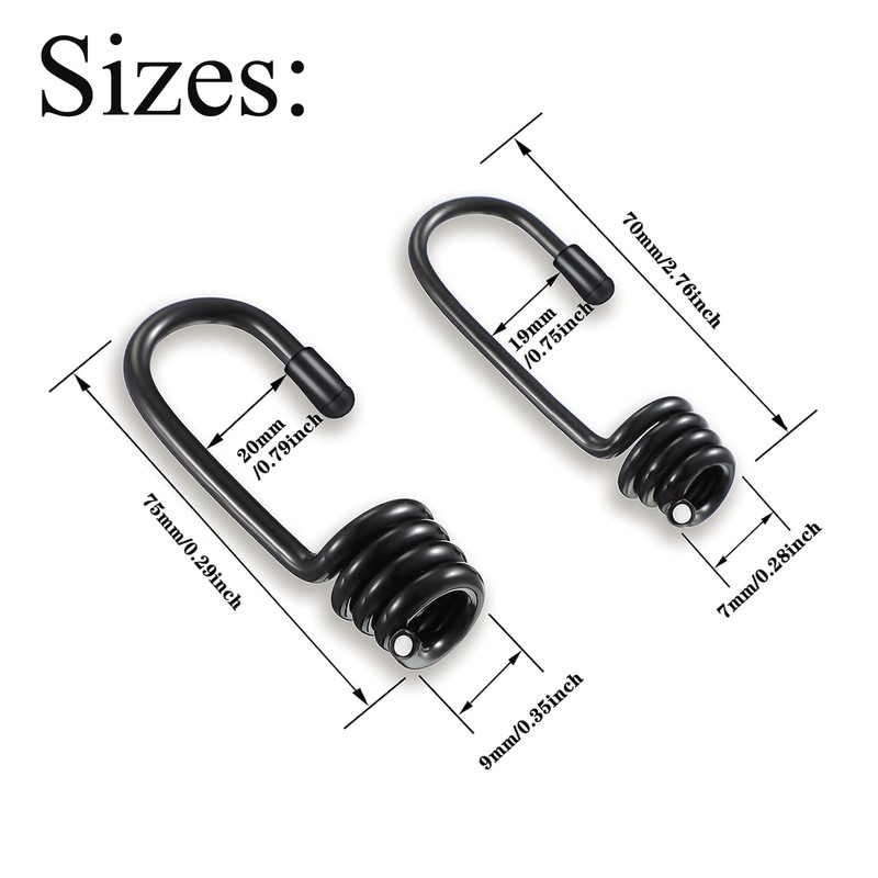 YehVeh 12 Pack Bungee Cords Hooks Replacement 1/4 Inch and