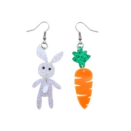 Hcvone Easter Bunny Earrings For Women Girls Easter Gifts Novelty Rabbit Egg Gnome Shaped Earrings Dangle Colorful Earrings Cute Cartoon Ear Decoration Easter Chrismas Party Gift (7)