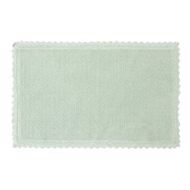 Laura Ashley Reversible Crochet Beaded Bath Rug, 17 in. x 24 in, Aqua