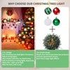 itayak Christmas Ball Ornament Lights, 28ft 25 Bulbs Christmas Tree