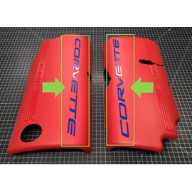 Corvette Decal Letter Inlays for C5 Fuel Rail Engine Covers Fits LH & RH 1997-2004 Corvette 5.7L LS1 LS6 LSX (Gloss Blue)
