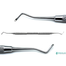 17W Excavators Dental Double Ended Spoons 1.2mm/1.25mm Restorative Instruments
