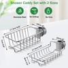 CoFvHo Shower Caddy Shelf No Drill 2 Pcs, Stainless Steel