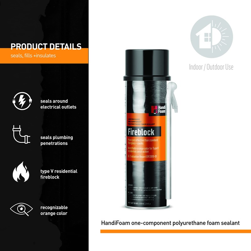 Icp Adhesives And Sealants Handi-Foam Fireblock Sealant