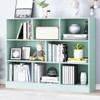 IOTXY Open Shelf Low Bookcase - Wooden 3-Tier Floor Standing