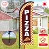 Hahafelt Pizza Feather Flag Banner for Business Advertising 7 x