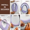 Soft Toilet Seat Cover - Plush, Thick Fabric Toilet Seat