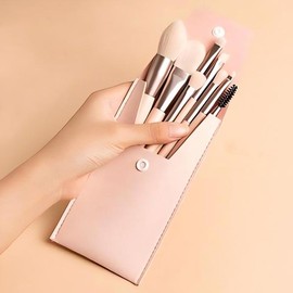 Portable Makeup Brush Set Tool Portable Brush Cosmetic Makeup Kit Mini Pouch Supplies 1. Sky / 휴대용 화장 브러쉬 세트 도구 휴대 용 브러시 화장품 메이크업 키트 미니 파우치 용품 1. 스카이
