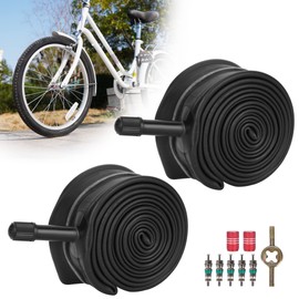 RUTU 20 inch Bike Tubes 20x1.50/1.75" with 32mm Schrader Valve and Installation Accessories Compatible with 20 x 1.50 20 x 1.60 20 x 1.70 20 x 1.75 Bike Tire Tubes-2 Pack