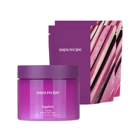 Meoncell PAPARECIPE [SET] Eggplant Clearing Peeling Pad (70 sheets) + Refill (35 sheets 2) FREE / 메온셀 PAPARECIPE [SET] 가지 클리어링 필링 패드 (70매) + 리필(35매2) FREE