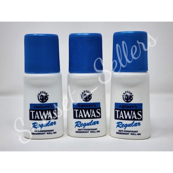 Natures Tawas Anti-Perspirant Roll-on Deodorant Regular 50ml (Lot of 3)