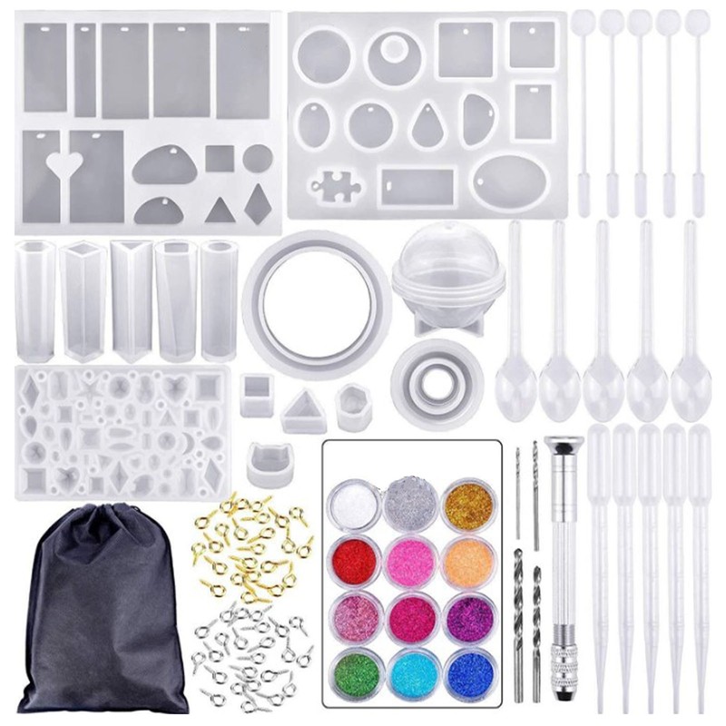 83Pcs Epoxy Jewelry Making Kit Soft Silicone Tear Resistant Widely