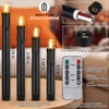 Retisee 12 Pcs Flameless Taper Candles with Timer Remote, Black