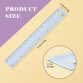 BAYTORY 8 Pcs Metal Rulers, Bulk Morandi Color Ruler, Small 15 cm/6 inch Aluminum Ruler for School Home Office (6 inch/15 cm)
