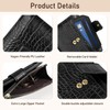 Simikol Crocodile Wallet Women RFID Blocking Bifold, PU Leather Card