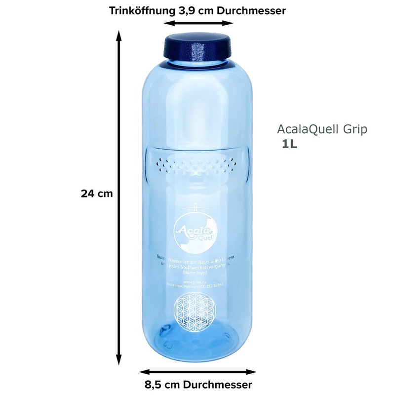 Acala Grip Drinking Bottle 1.0 L Made of Tritan BPA-Free