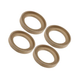 VekAuto 4 Pcs Universal 4 Inch Speaker Subwoofer Mounting Spacer Rings Solid Wood Beige Auto Accessories