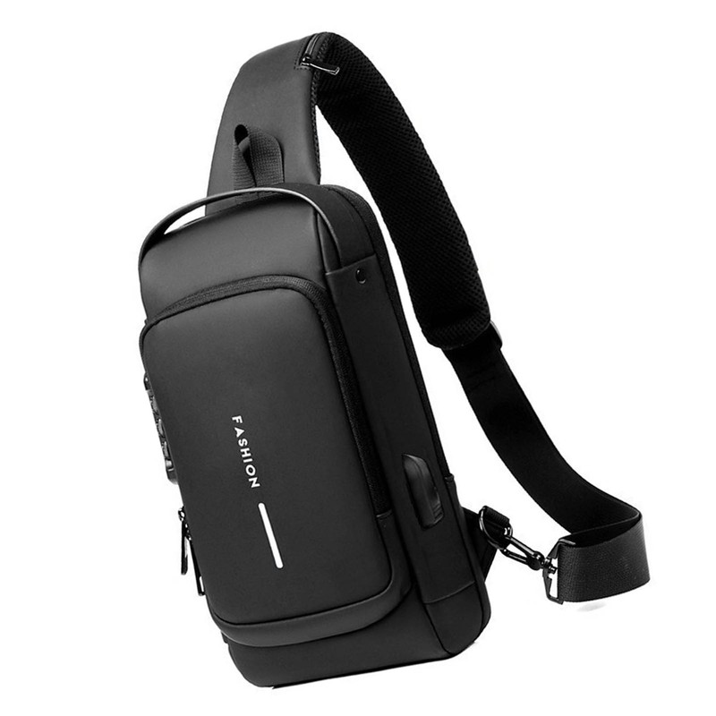 Password Sling Backpack Anti Theft Multifunctional Cycling Chest Bag for