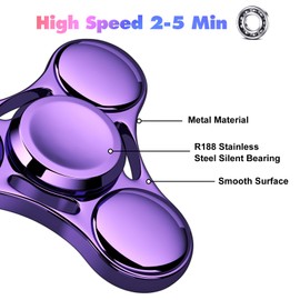 Fidget Spinners Toy, 2-5 Min Spins Time Stainless Steel R188 Bearing Metal Fidget Spinner, EDC ADHD Stress Anxiety Relieves, Fidget Spinner Toys for Kids and Adults