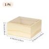 CALFOVERA 4.72×4.72×2.36 Inch Wooden Square Storage Box PapayaWhip Unfinished Gift