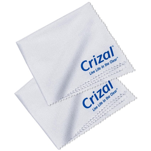 Crizal Microfiber Cleaning Cloth for Glasses, 2 Pack | The
