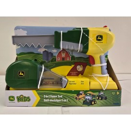 John Deere Kids 2-in-1 Power Tools Set with Toy Saw and Toy Vacuum LP86294