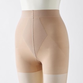 Gunze EA810 Women's Stockings, Beauty Shape, High Waist, 25 hPa, Hard Tightening, beige (natural beige)