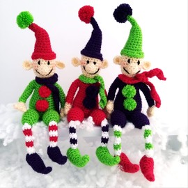 Elves Crochet Kit - Christmas Elf Cute Crochet Toy Amigurumi Craft Kit
