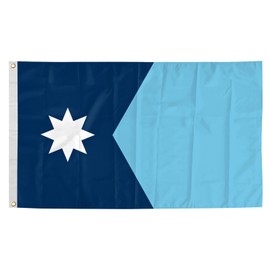 Generic Minnesota Flags 3x5 Outdoor with 2 Brass Grommets protection Fade Resistant for Indoor Outdoor, Blue